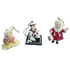 Bundle of 3 NWT Ashton-Drake Heirloom Ornaments. Designs by Yolanda Bello.